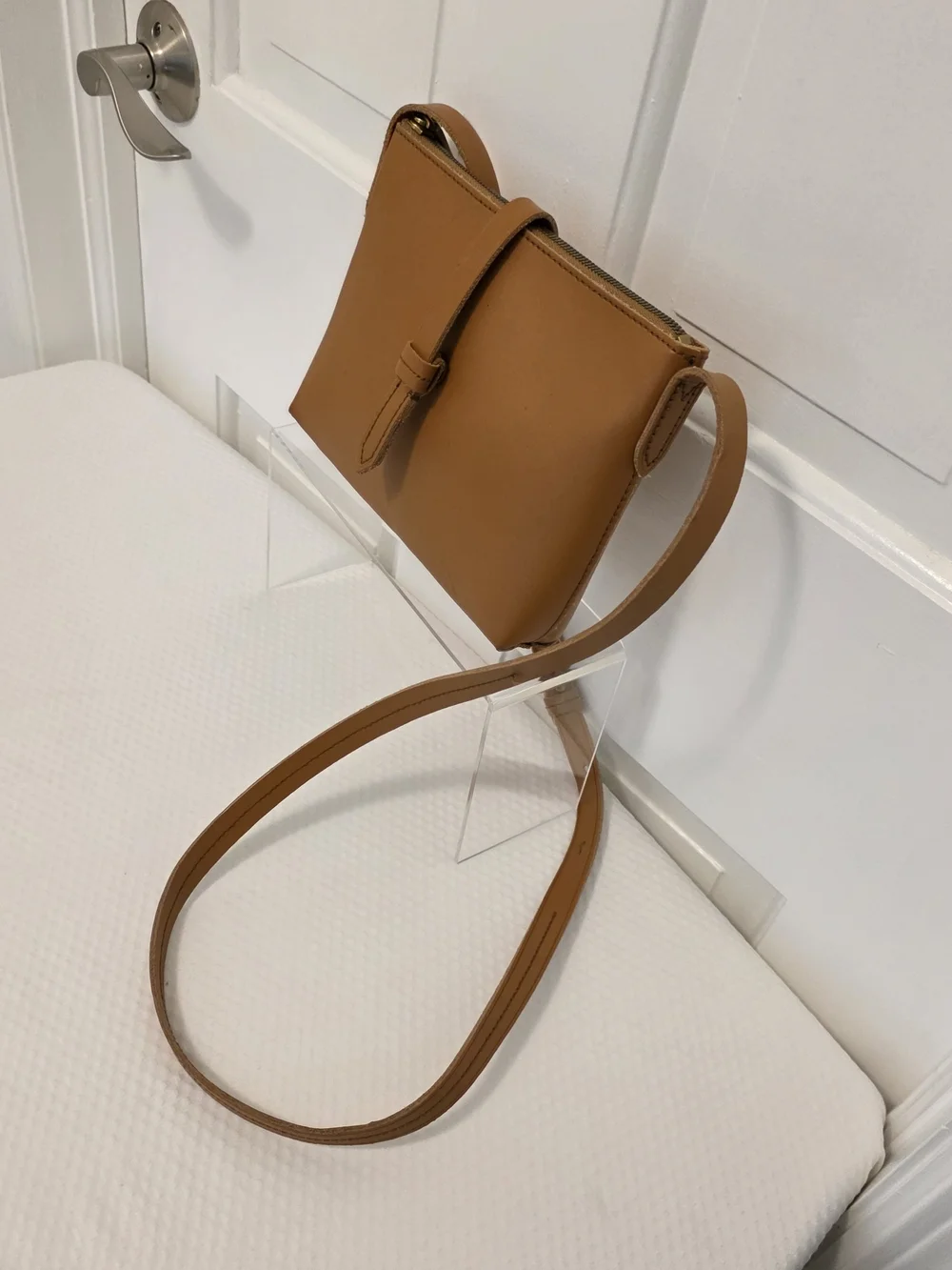 J. Crew Ryann Leather Crossbody Bag, Sleek Slim Casual